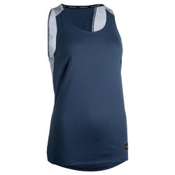 MAILLOT DE BASKETBALL POUR FEMME NAVY GRIS T500