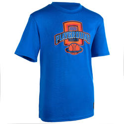 T-SHIRT DE BASKETBALL POUR GARCON/FILLE CONFIRME(E) BLEU PLAYGROUND TS500