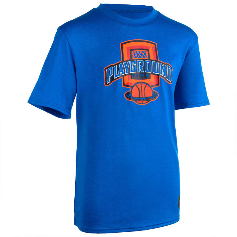 KIDS BASKETBALL OUTFIT Basketball - TS500 Kids' T-Shirt - Blue TARMAK - Basketball Clothes