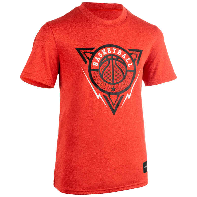 Girls'/Boys' Basketball T-Shirt / Jersey TS500 - Red BBL Triangle