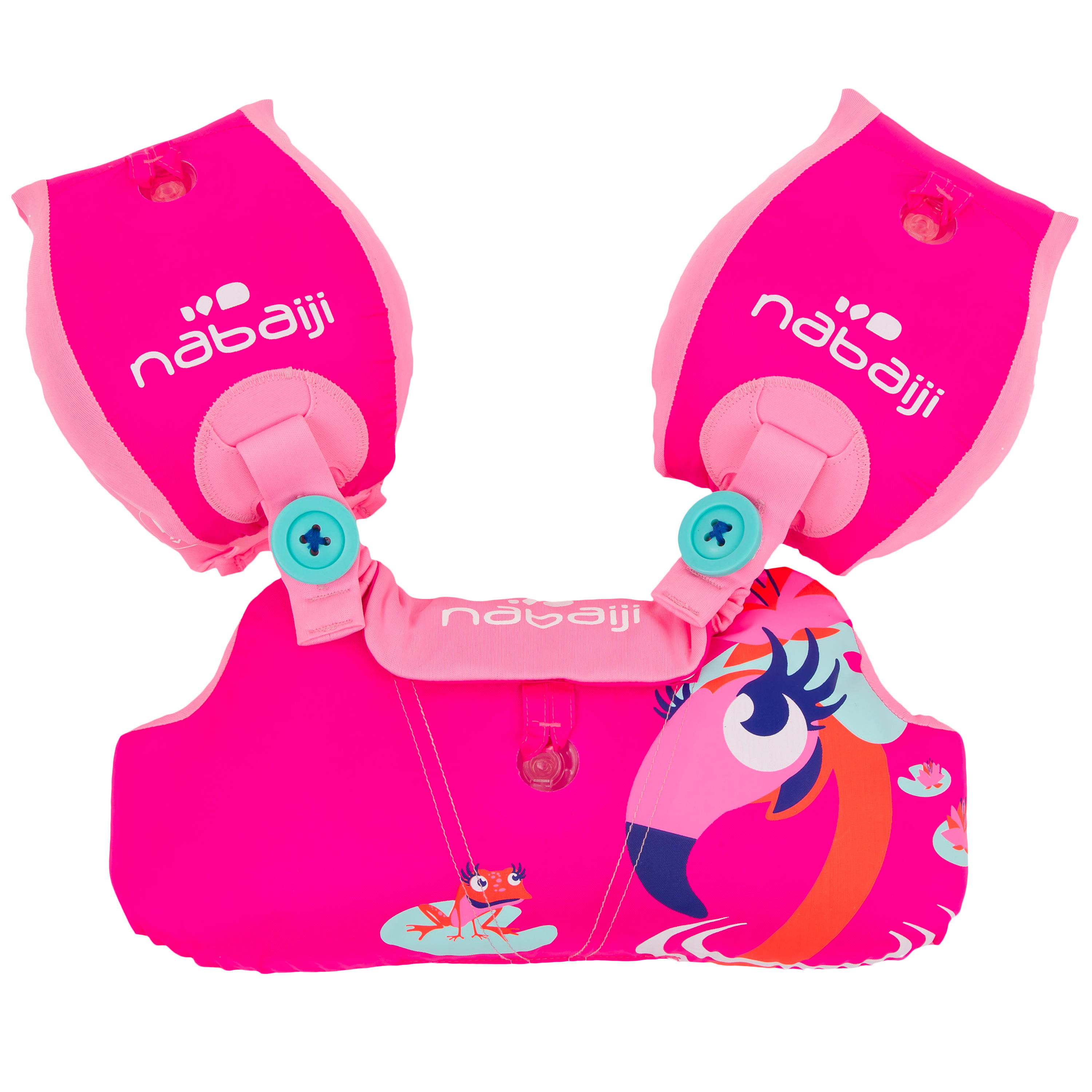 NABAIJI Child's TISWIM progressive swimming armbands-waistband - Pink "FLAMINGO" print