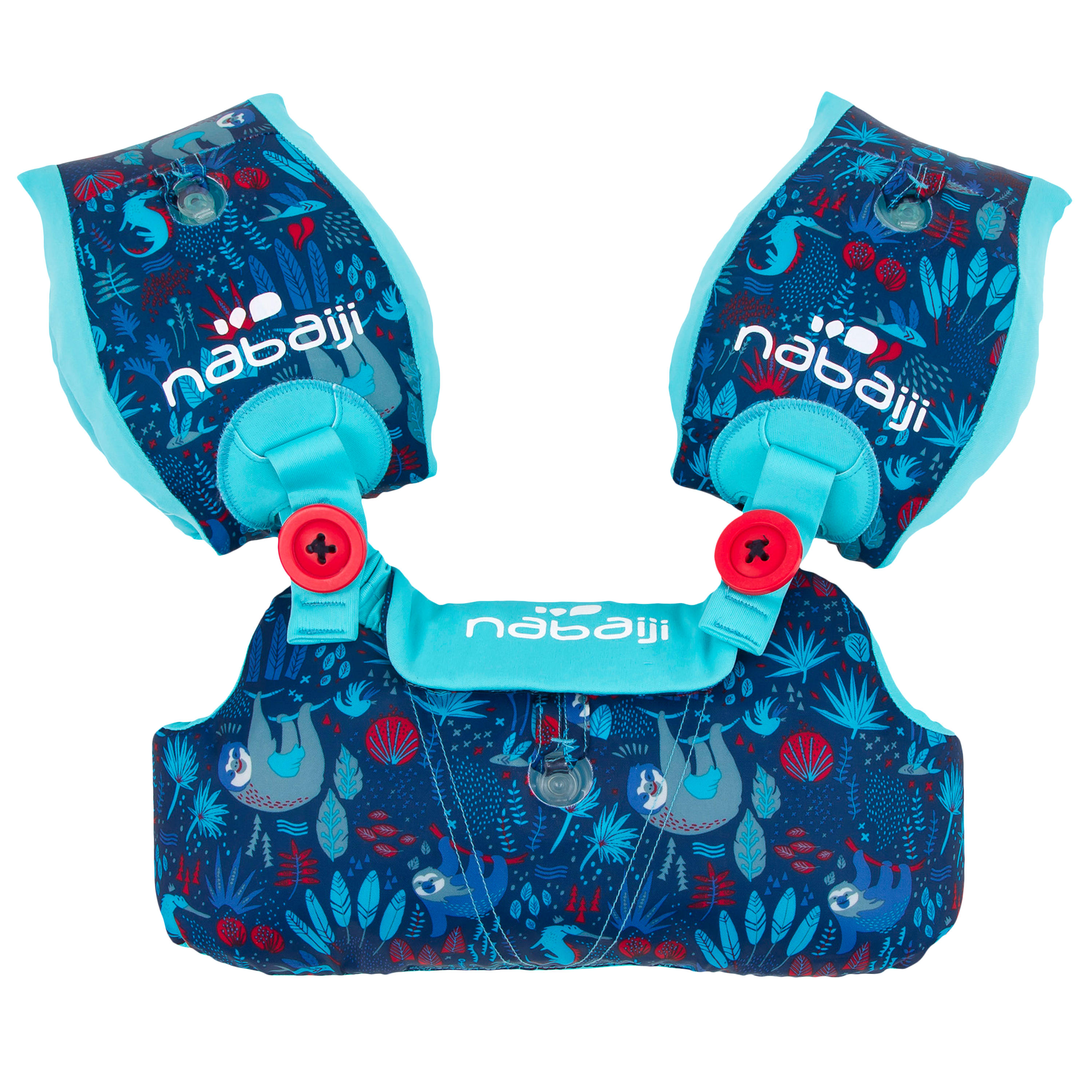 NABAIJI Child's TISWIM progressive swimming armbands-waistband - Blue "ALL SLOTH" print