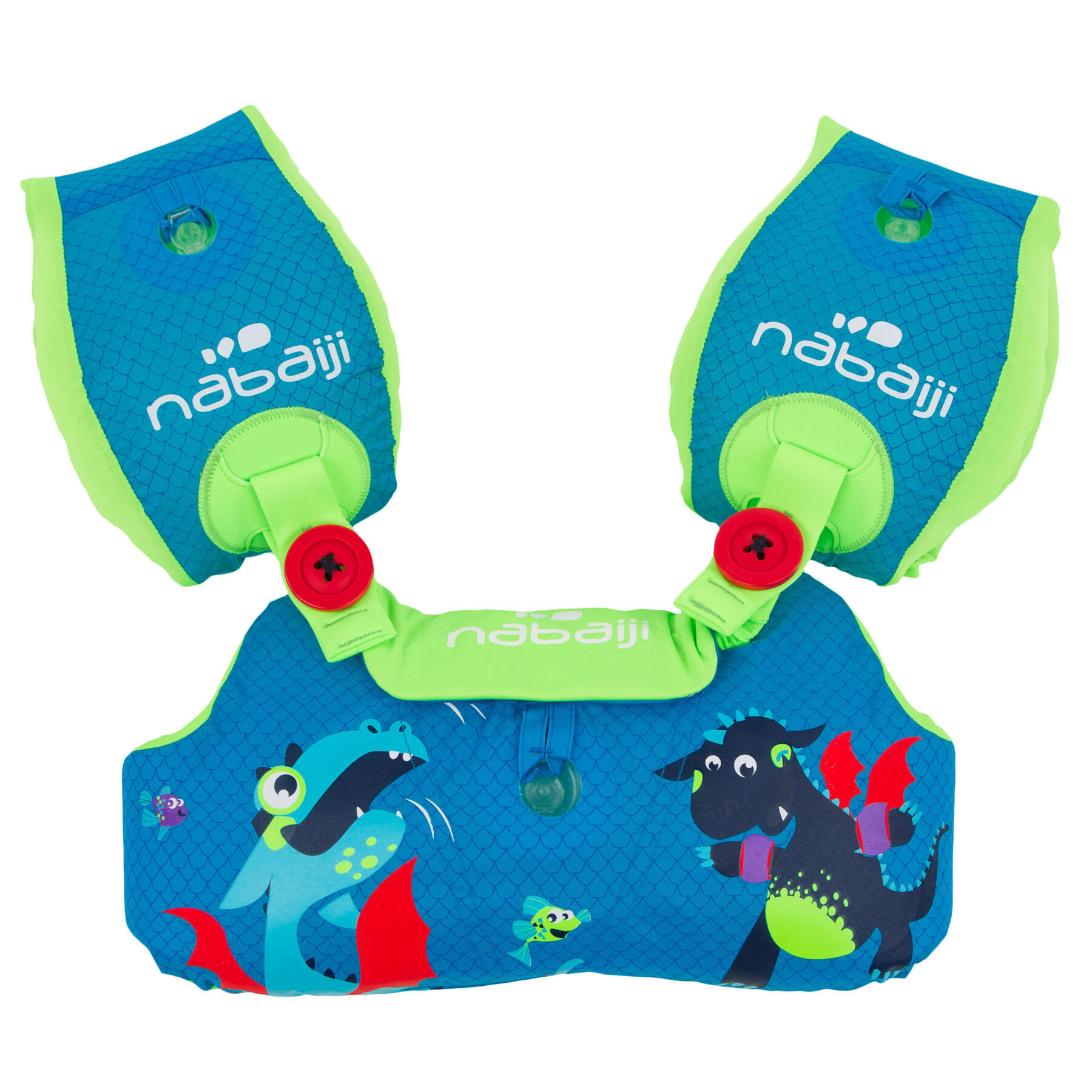 BRASSARDS-CEINTURE DE NATATION ÉVOLUTIF TISWIM ENFANT BLEU IMPRIMÉ "DRAGON"