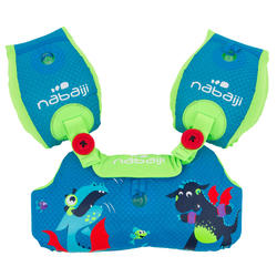 Brassards-ceinture de natation évolutif TISWIM enfant bleu imprimé _QUOTE_DRAGON_QUOTE_