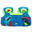 兒童漸進式游泳臂圈－腰帶TISWIM - 藍色「龍圖案」印花