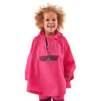 Kids’ Waterproof Hiking Poncho MH100 Pink