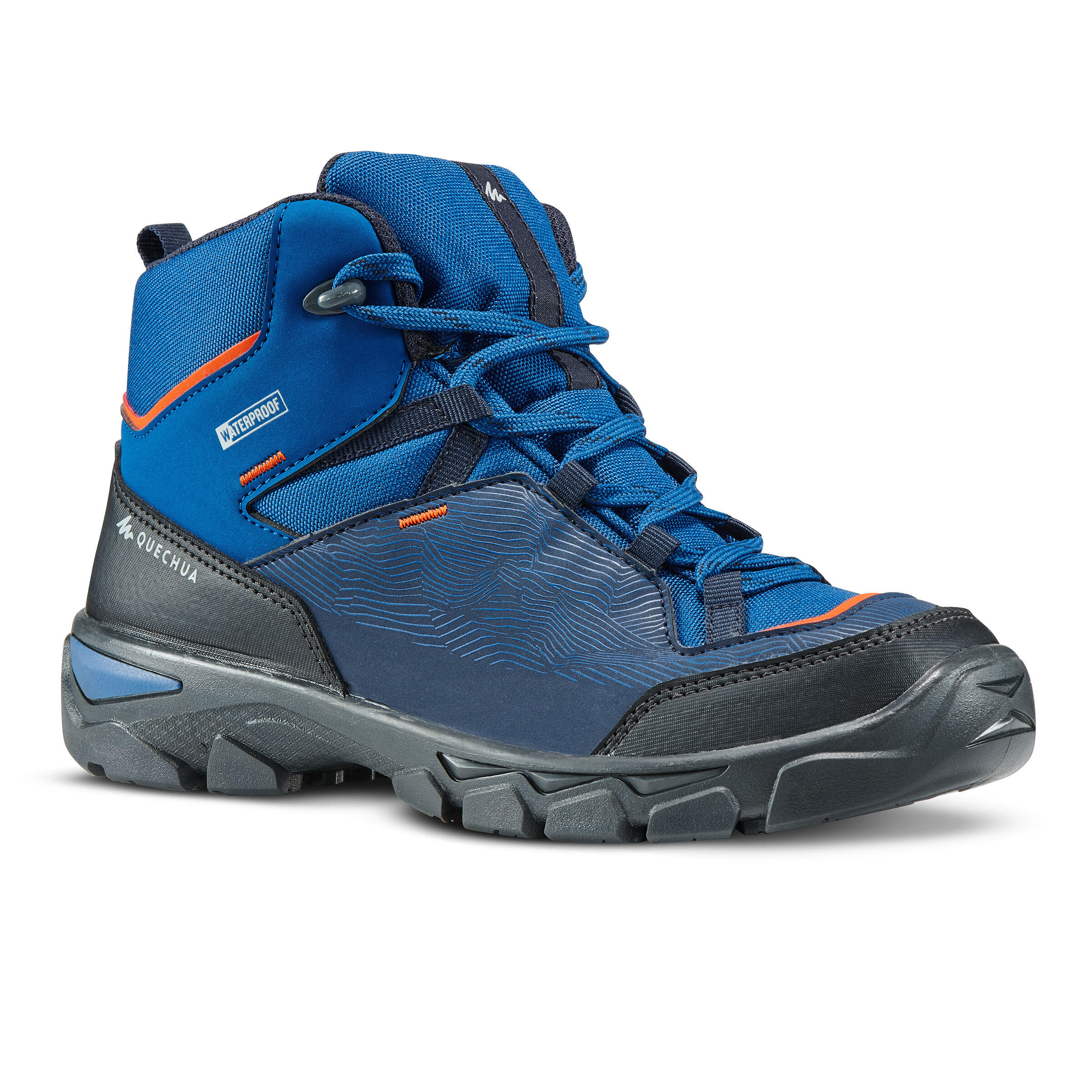 Waterdichte wandelschoenen voor kinderen MH120 mid 35 tot 38 blauw |  QUECHUA | Decathlon.nl