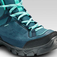 Chaussures de randonnée montantes imperméables MH120 turquoise 4-7,5 - Enfants