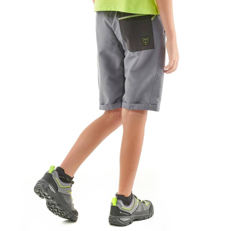 Kids' Hiking Shorts MH100 7-15 Years - grey 