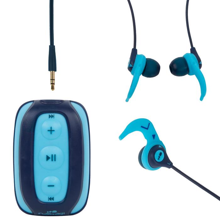 Lecteur MP3 étanche de natation et écouteurs SwimMusic 100 V2 Bleu