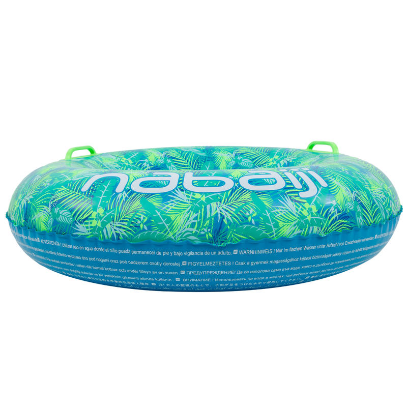 Large 92 cm inflatable printed pool ring with comfort grips Decathlon