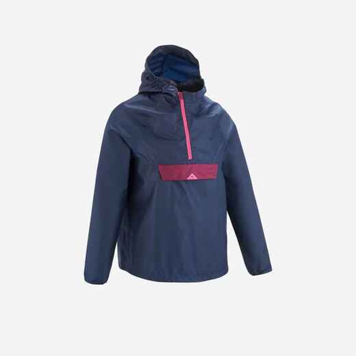 
      Veste de pluie de randonnée MH100 bleue marine et rose enfant 7-15 ans
  