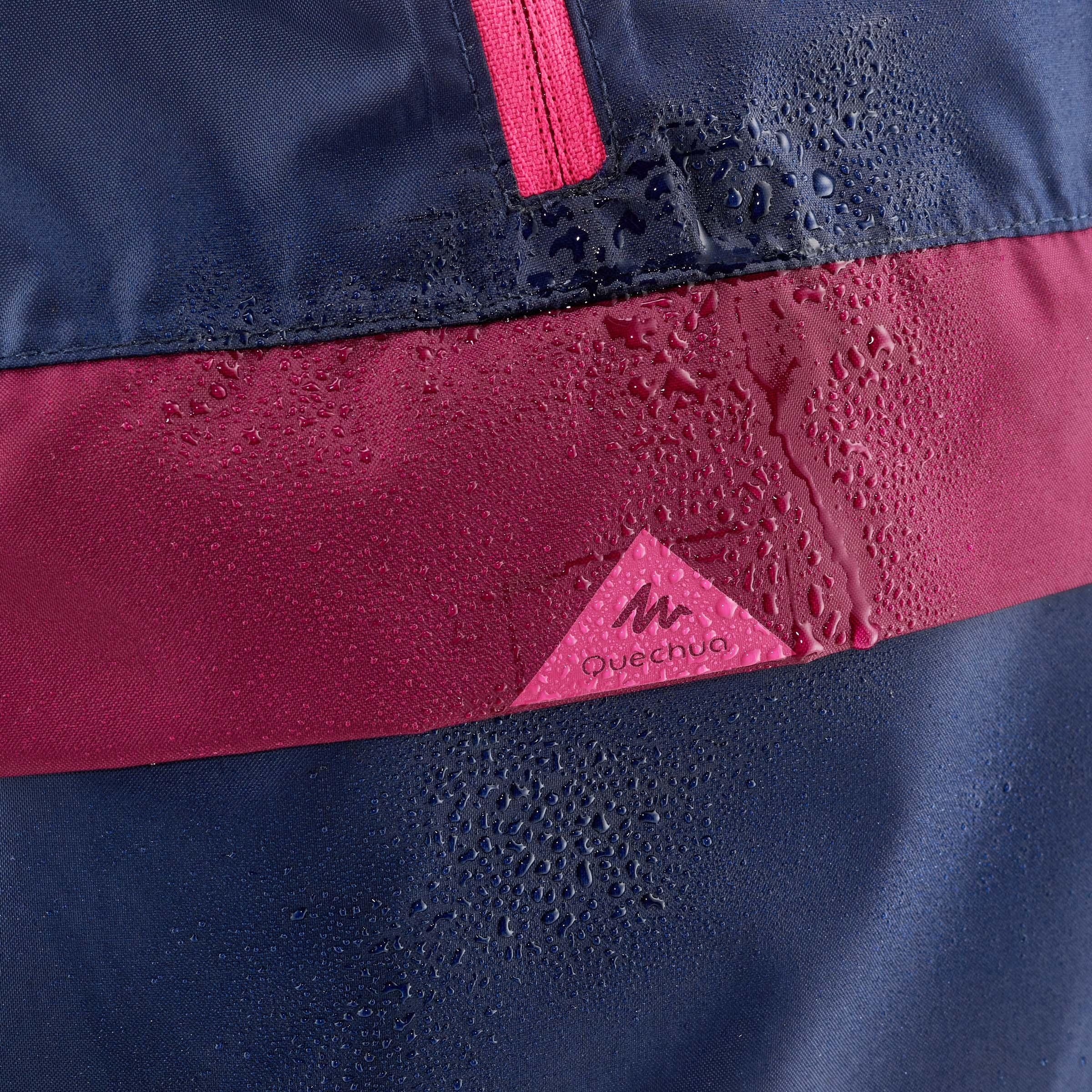 Kids’ Waterproof Winter Jacket - MH 100 Navy Blue/Pink - QUECHUA