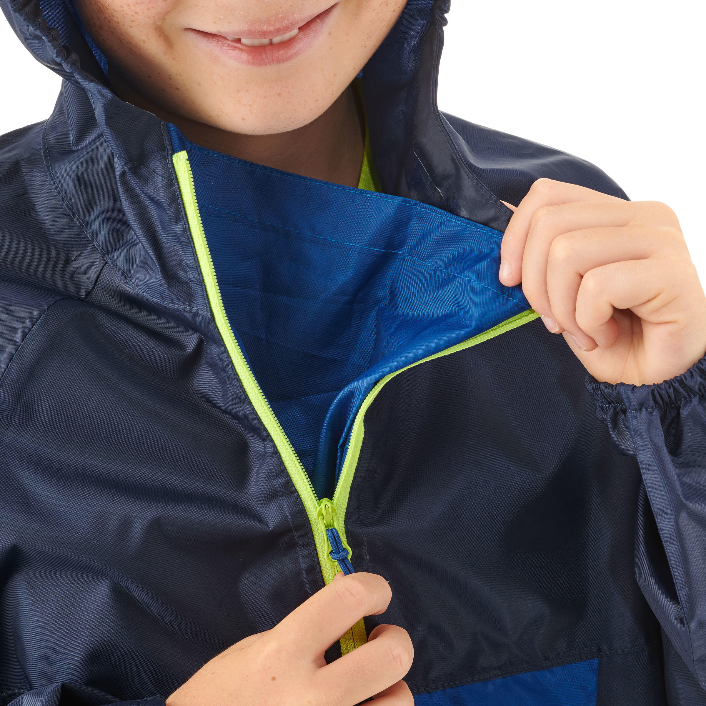 Waterproof Hiking jacket - MH100 Navy - 7-15 years 4/6