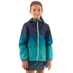 ALXHUTE Regenjas voor kinderen, voor het tussenseizoen, waterdicht, licht, met contrasterende kleuren, Geel., 140