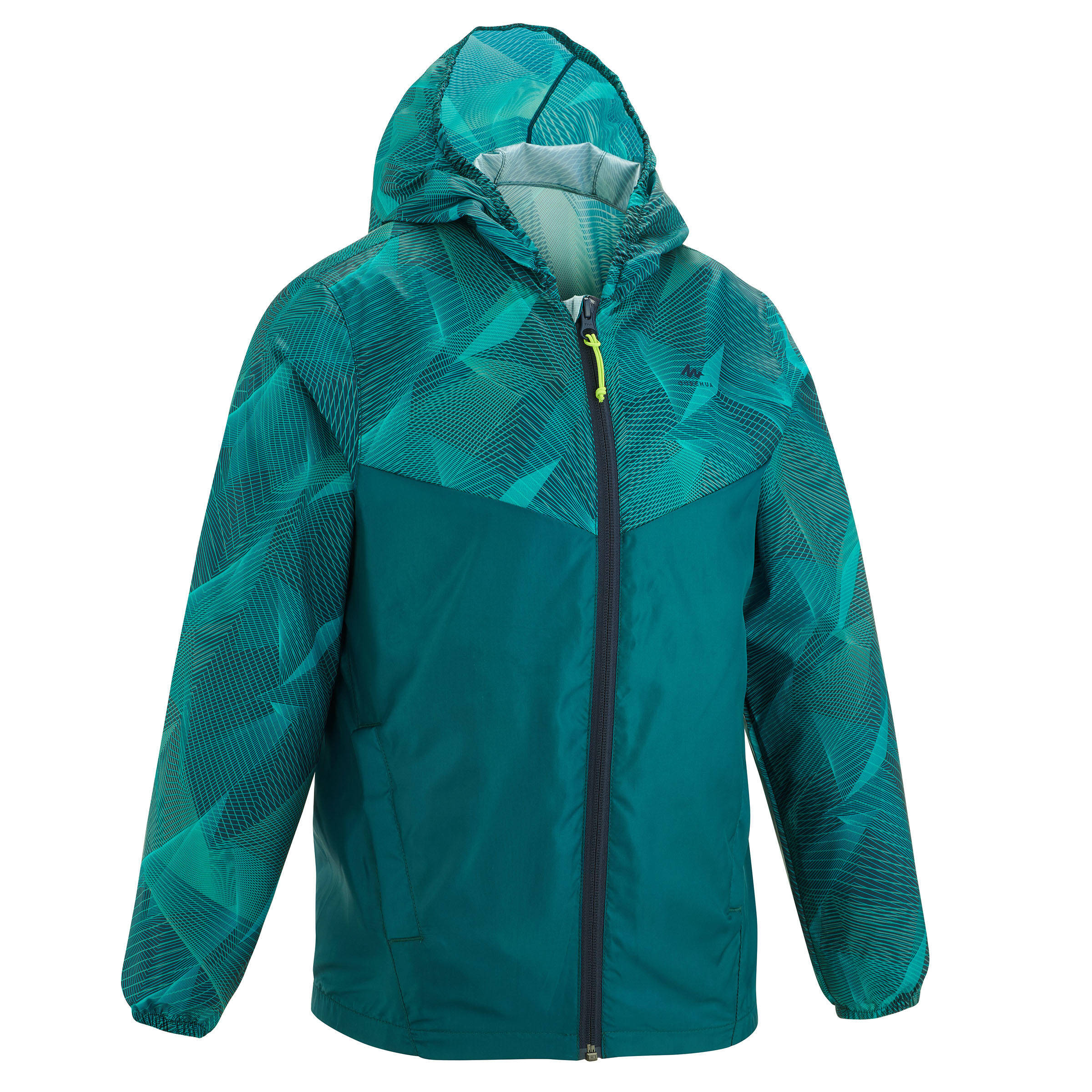 Kid's Raincoat MH150 (Age 7 to 15 Years) - Turquoise Print -  4