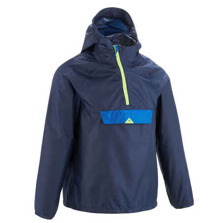 CHAQUETA IMPERMEABLE SENDERISMO NIÑOS MH100 AZUL