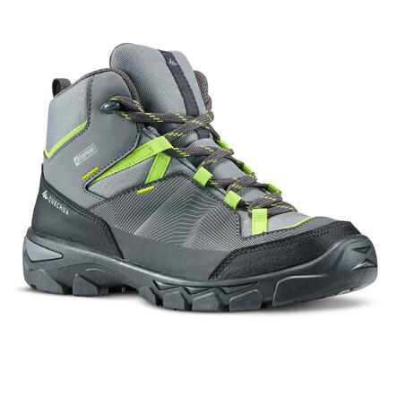 Chaussures imperméables de randonnée -MH120 MID grises- enfant 35 AU 38