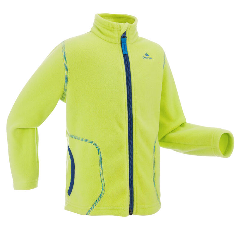 Veste polaire de randonnée enfant 2-6 ans, MH100 zip bleu acier