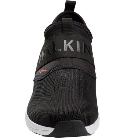 Кросівки чоловічі PW 160 Slip-On для спортивної ходьби - Чорний/Помаранчевий