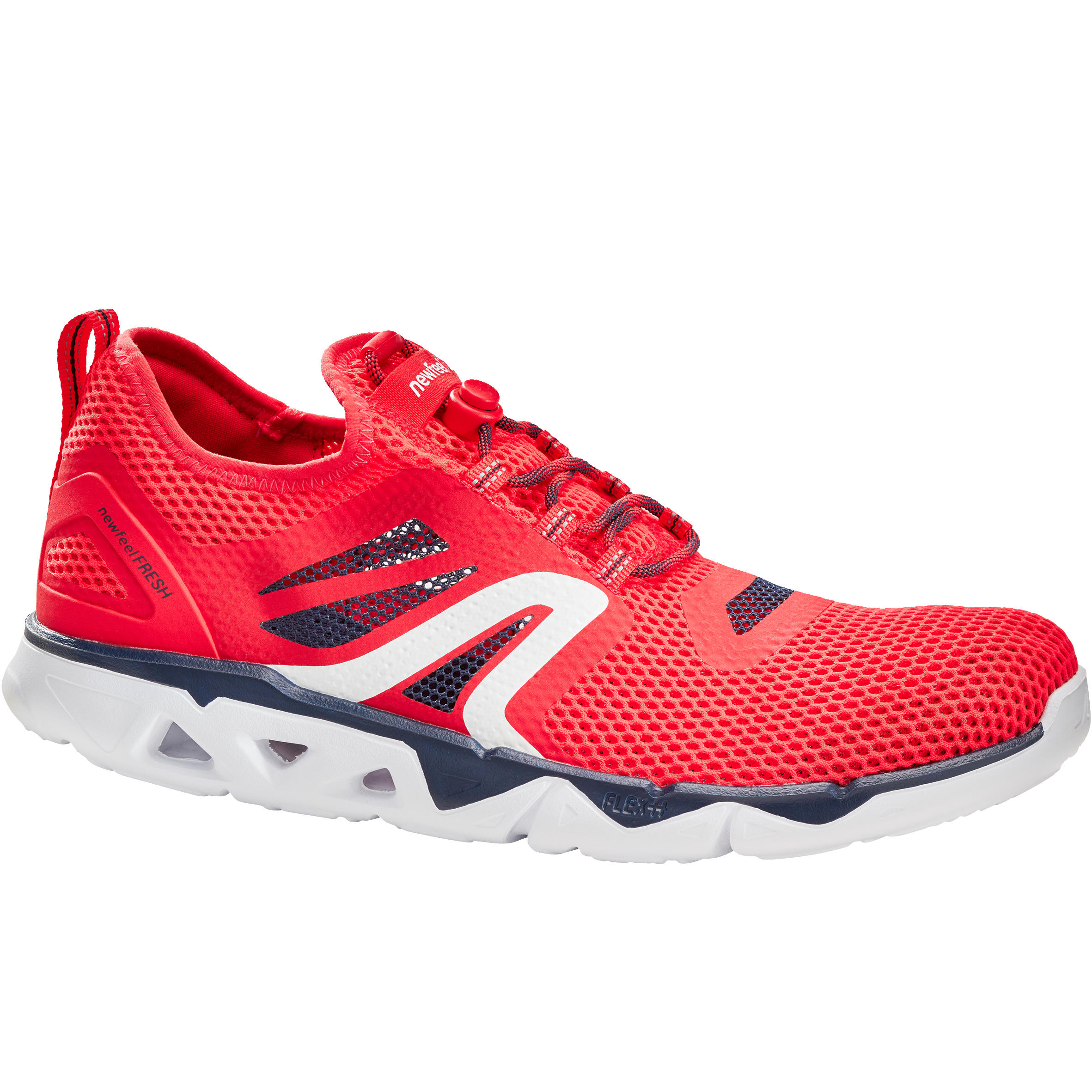 Scarpe camminata sportiva uomo PW 500 FRESH rosse NEWFEEL Decathlon