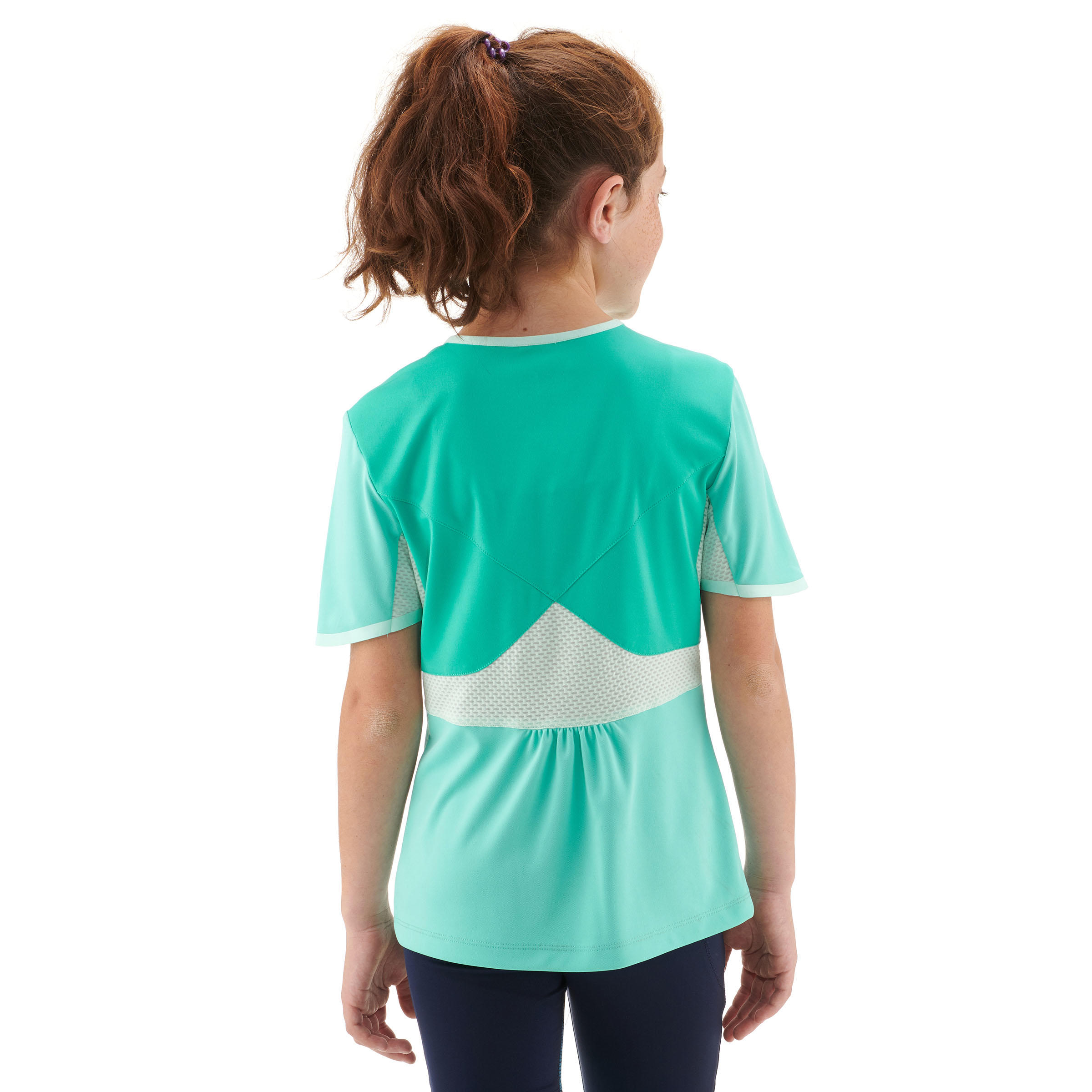 Kids' Hiking T-Shirt MH550 - Turquoise 7-15 years 2/4