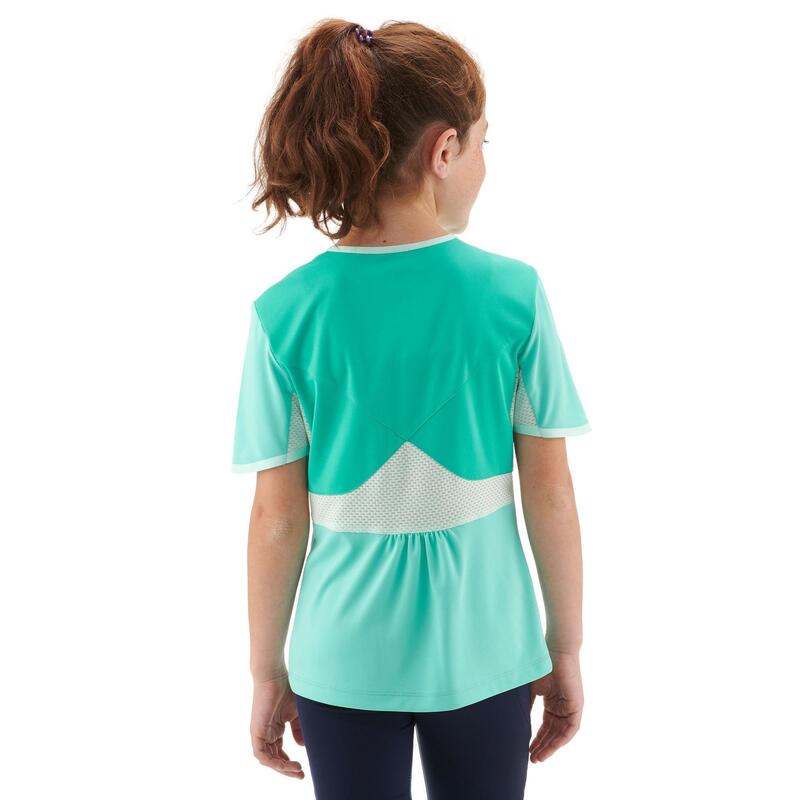 T-shirt montagna bambina MH550 turchese