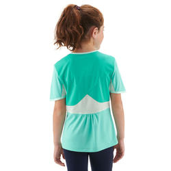 T Shirt de randonnée enfant - MH550 turquoise - 7-15 ans