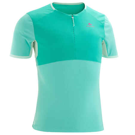 Kids' Hiking T-Shirt - MH550 Aged 7-15 - Turquoise