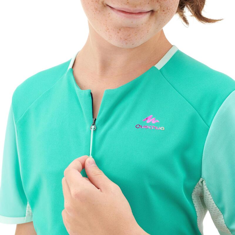 T Shirt de randonnée enfant - MH550 turquoise - 7-15 ans