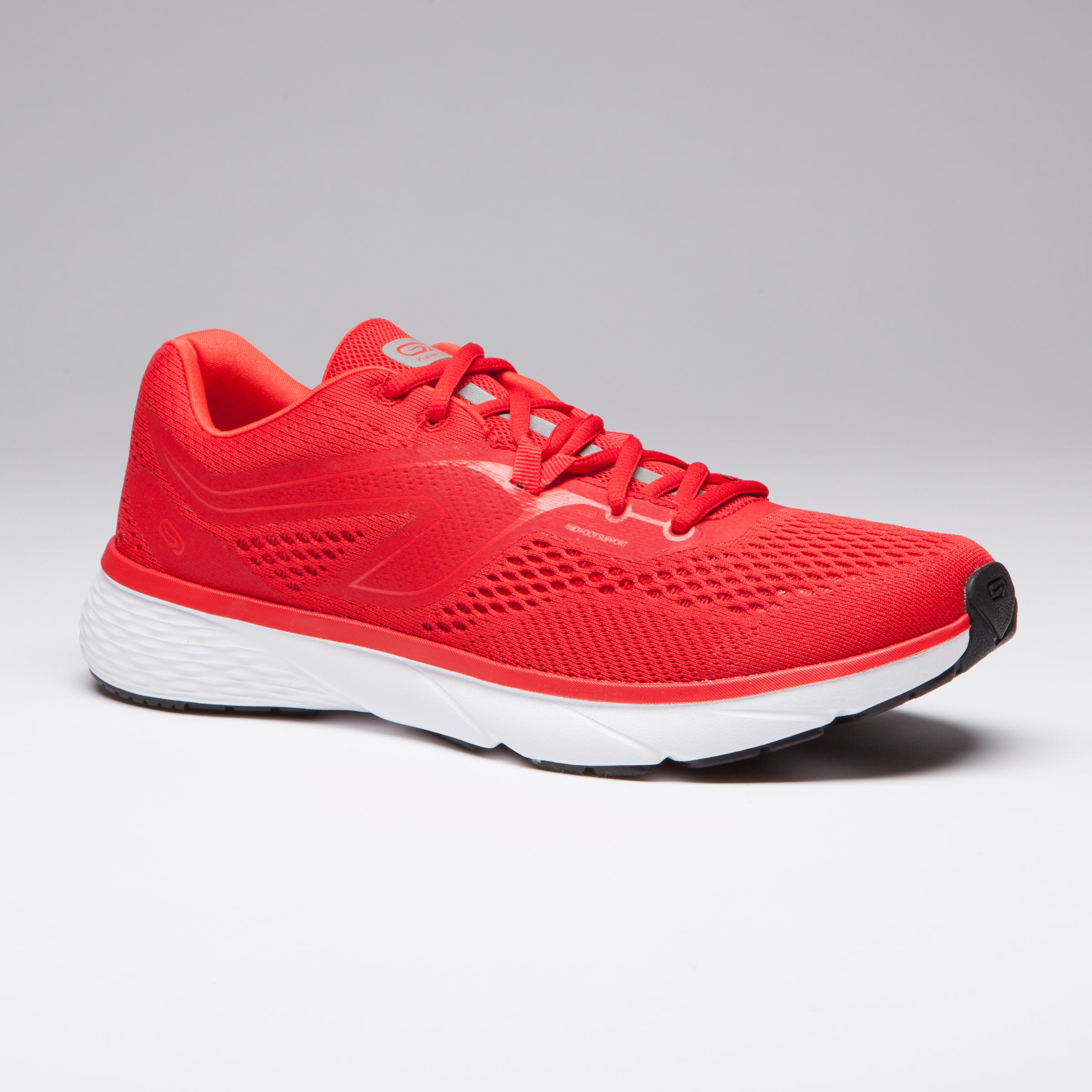 red sports shoes