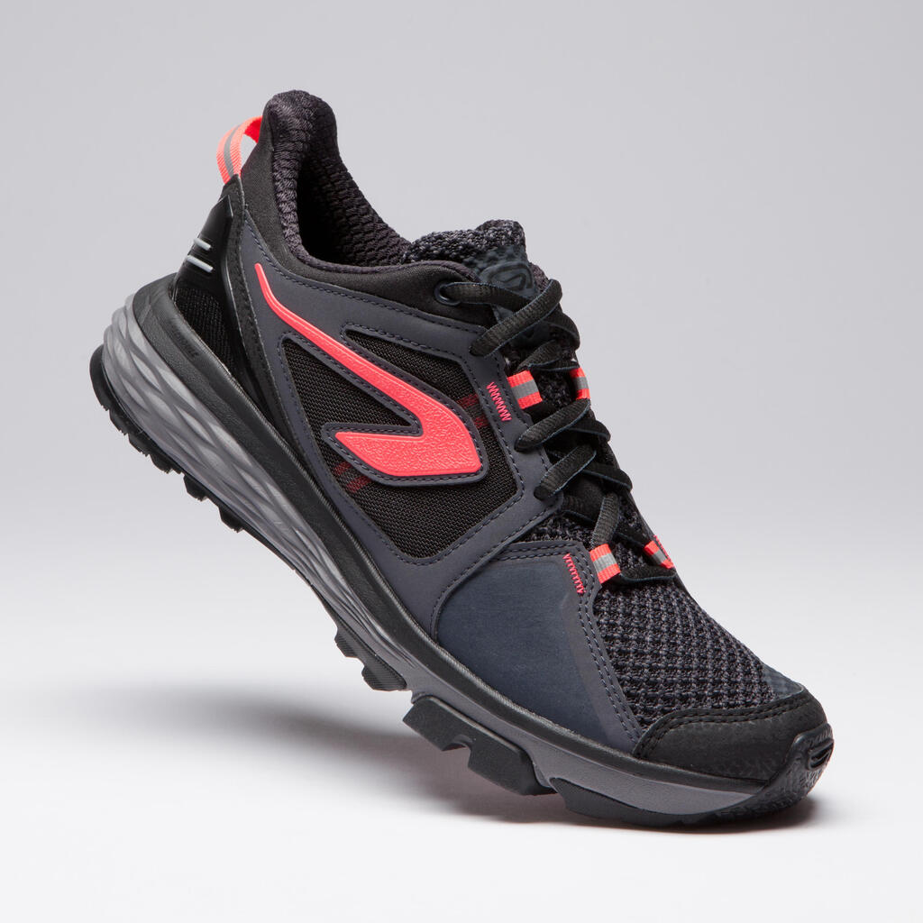Laufschuhe Run Comfort Grip Damen bordeaux/koralle