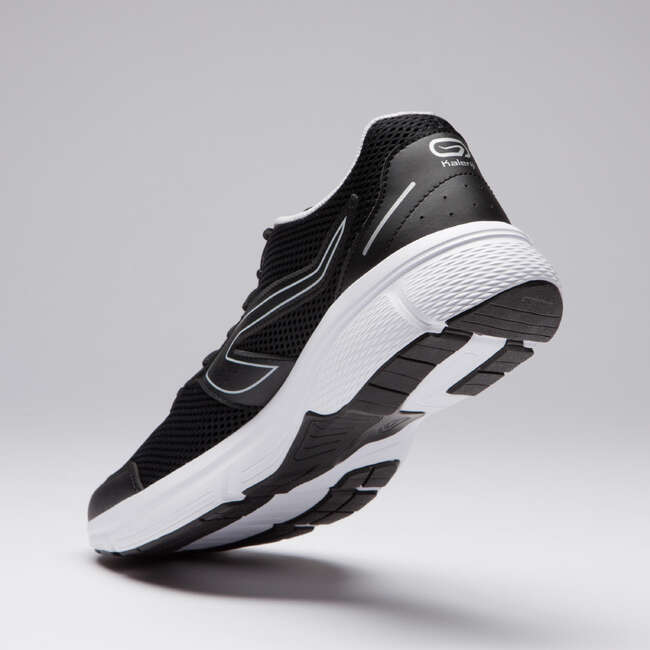 KALENJI RUN CUSHION MEN'S RUNNING SHOE BLACK/GREY