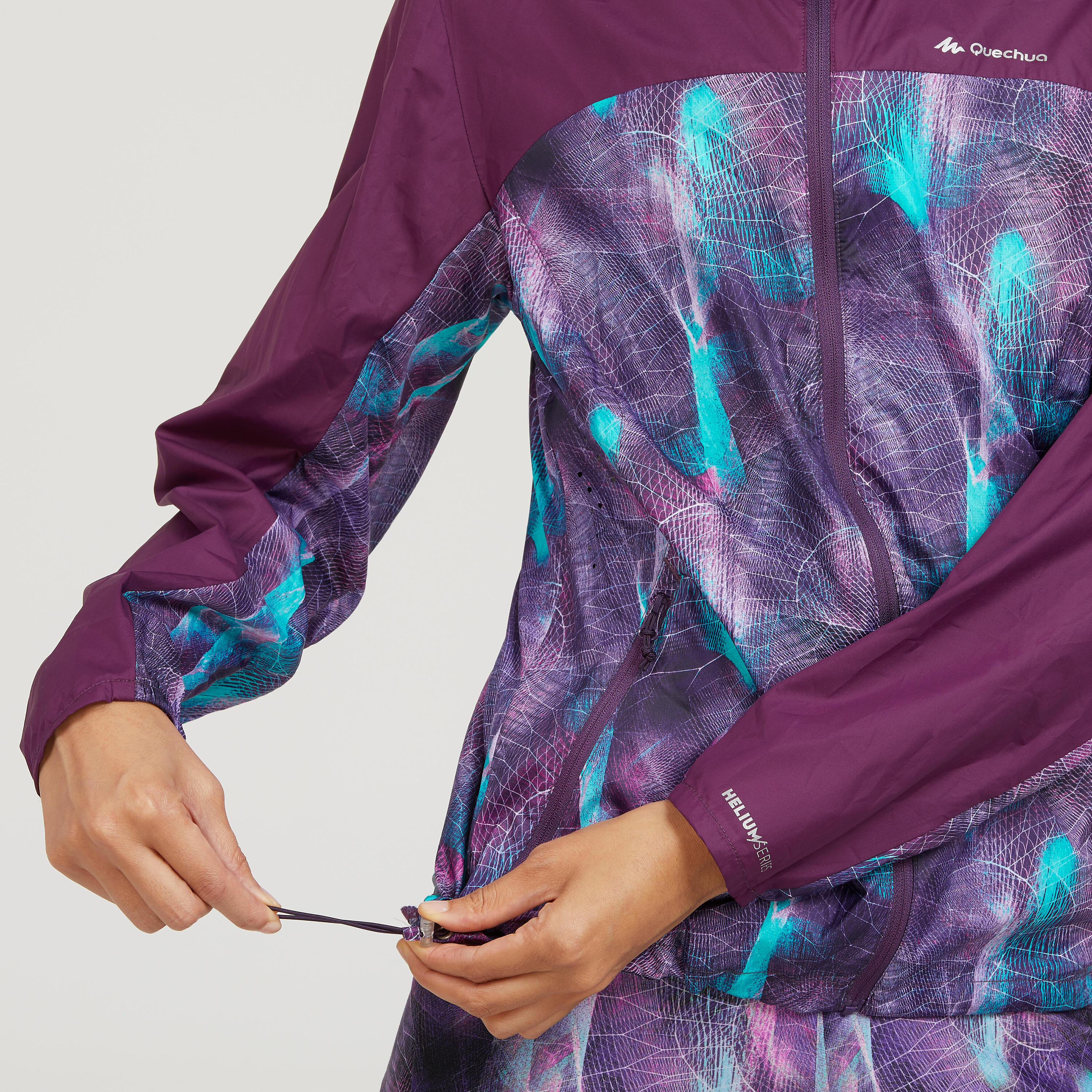 Second Life - Women's Fast Hiking Windproof Jacket FH500 Helium Wind - Purple - FAIR 6/10