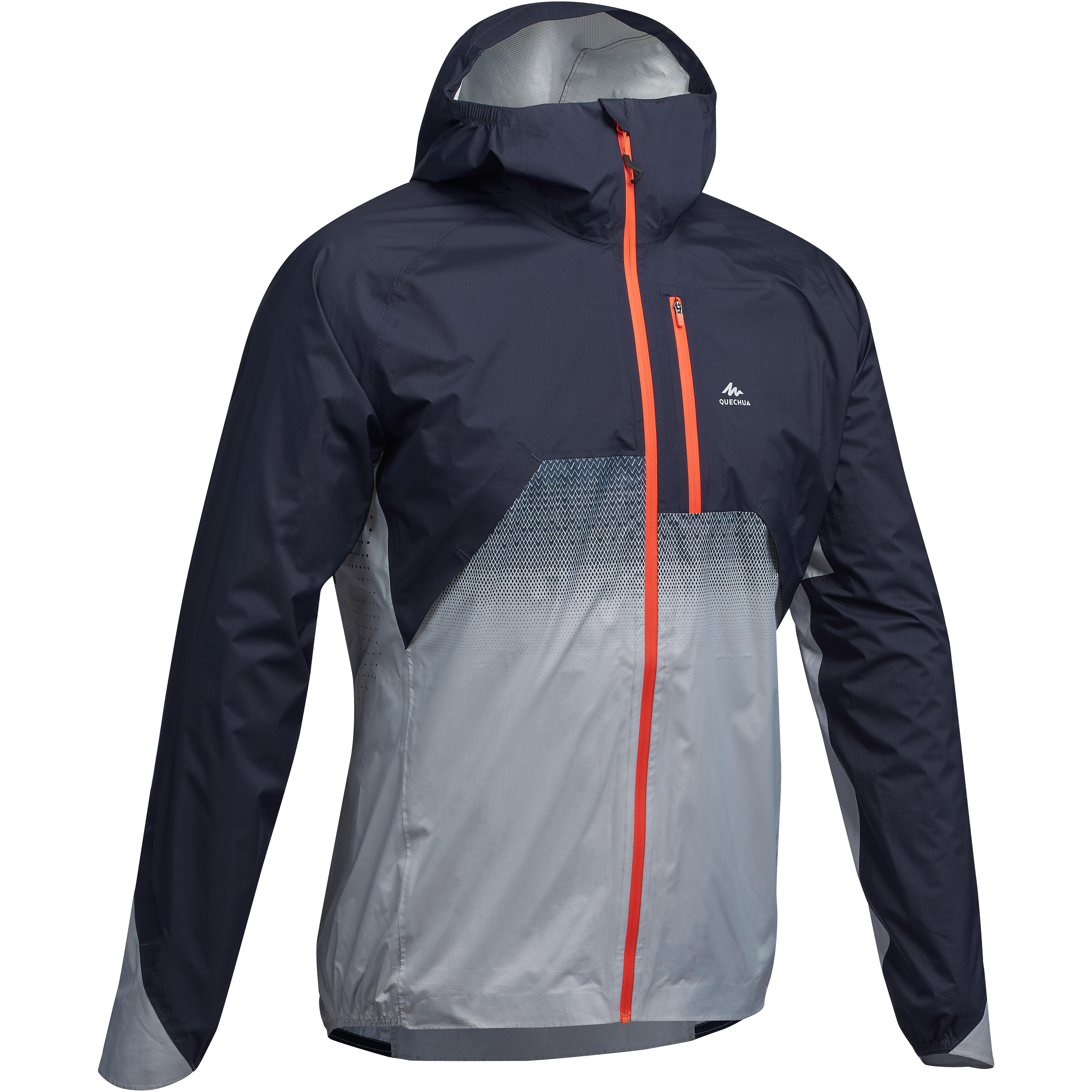 CHAQUETA IMPERMEABLE DE SENDERISMO RÁPIDO HOMBRE FH900 HÍBRIDA AZUL GRIS  QUECHUA | Black Friday Decathlon 2020