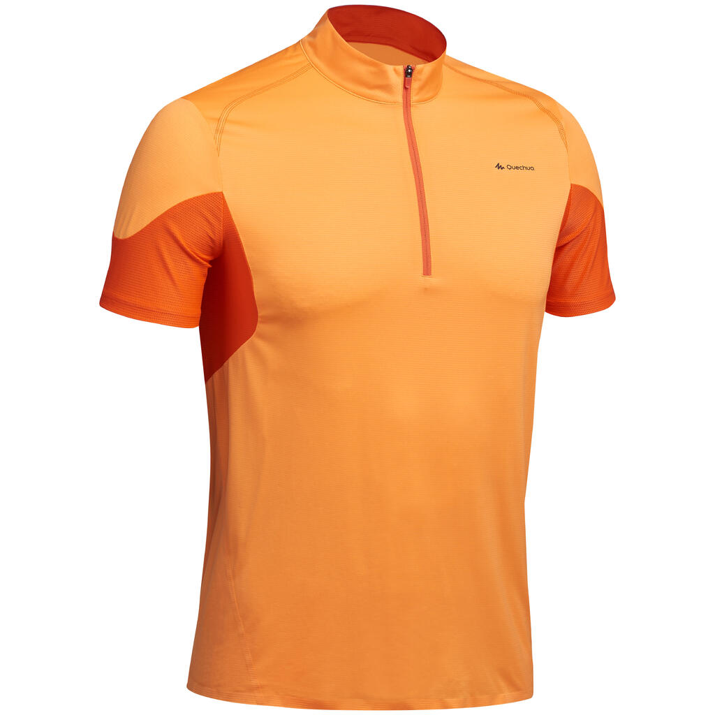 Fast hiking short sleeved Men's FH500 Helium Orange