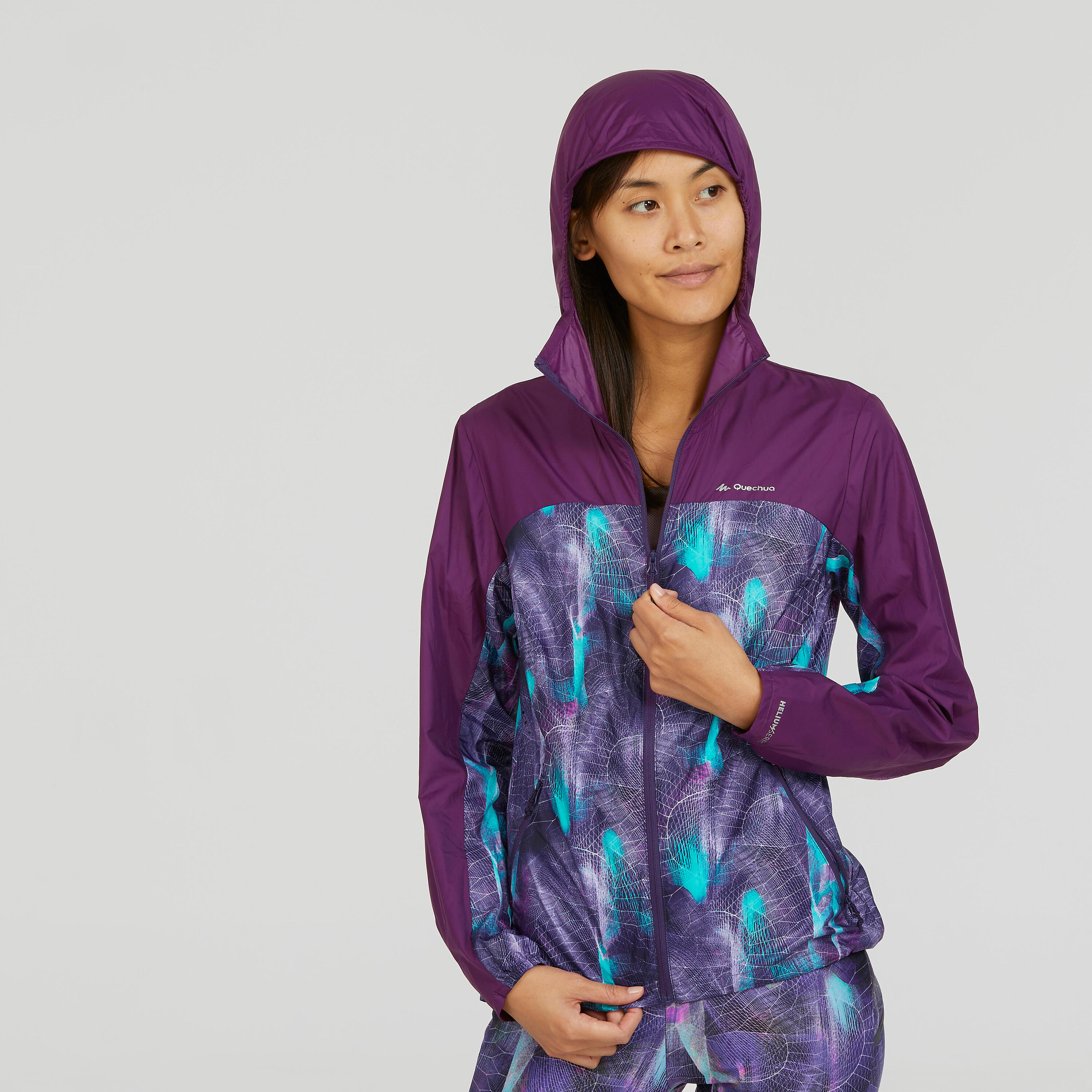 Second Life - Women's Fast Hiking Windproof Jacket FH500 Helium Wind - Purple - FAIR 2/10