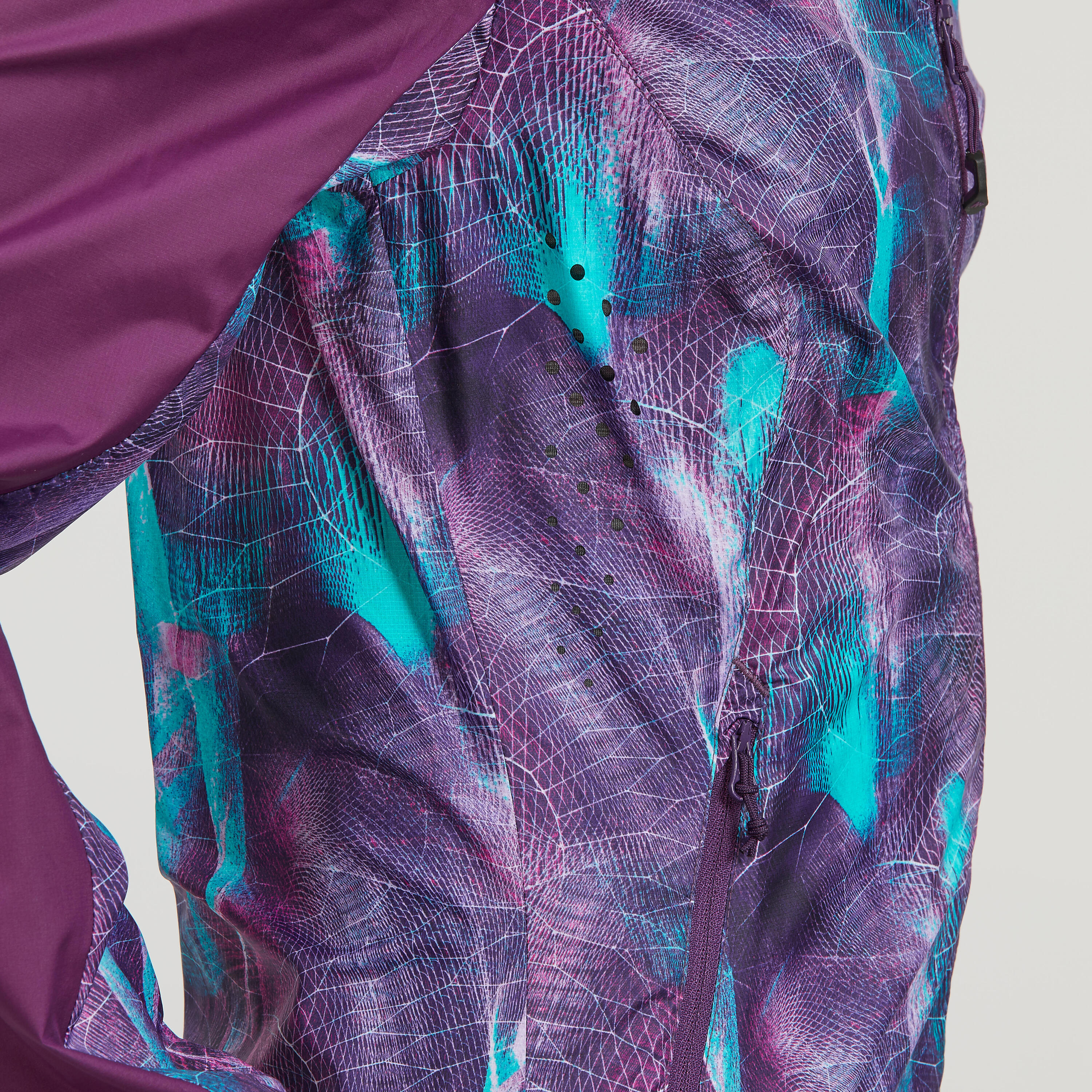 Second Life - Women's Fast Hiking Windproof Jacket FH500 Helium Wind - Purple - FAIR 7/10