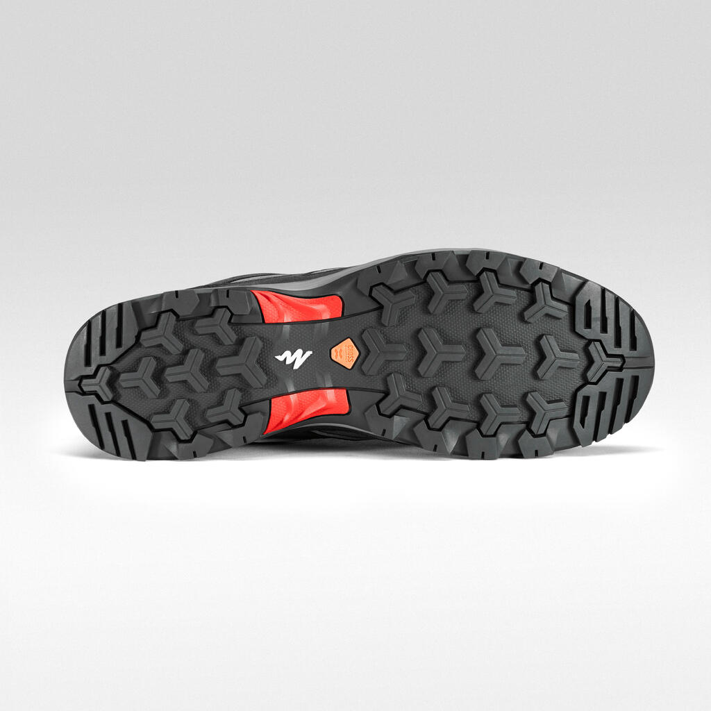 Chaussures de randonnée montagne imperméables, homme MH100 gris