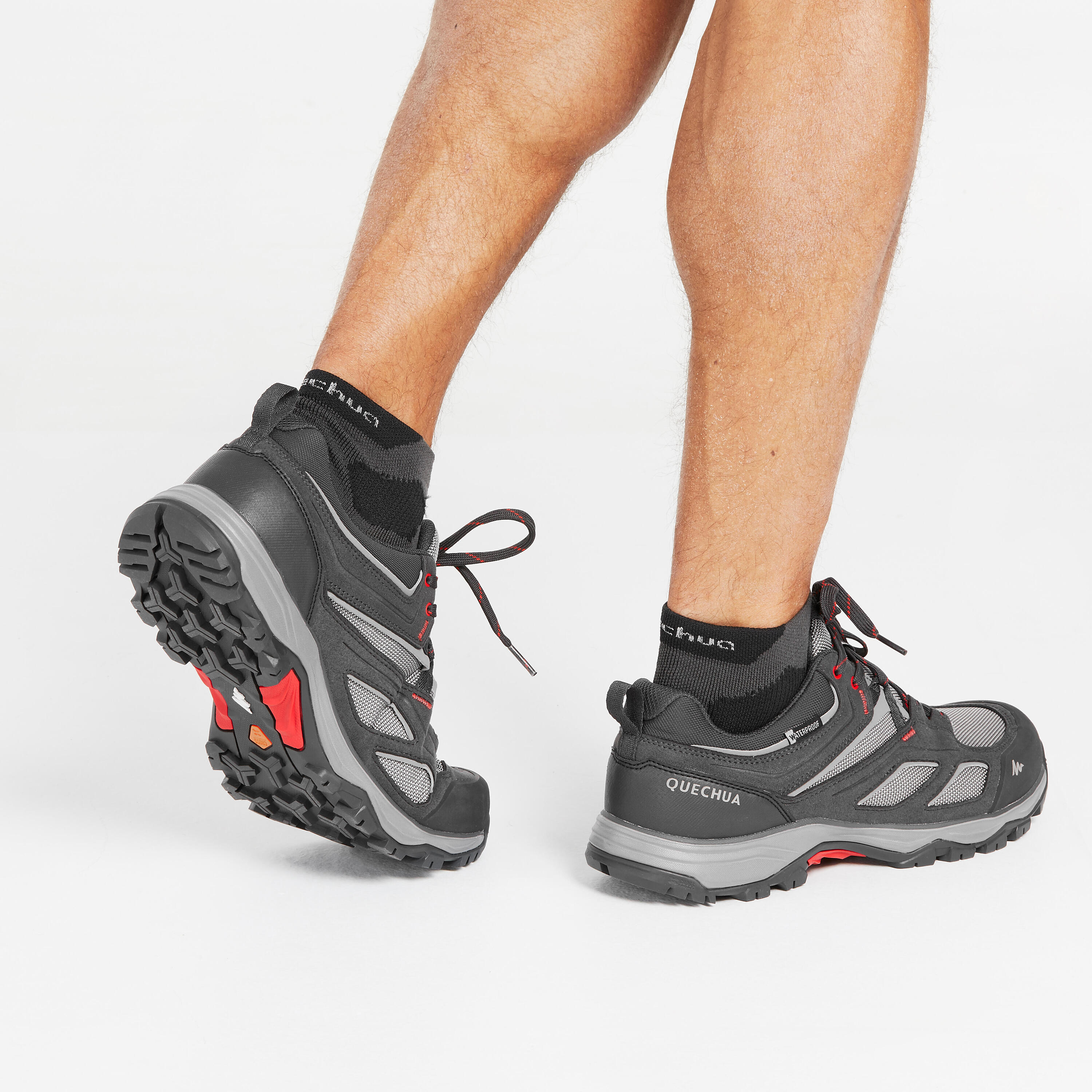 Wanderschuhe Herren wasserdicht - MH100 grau  6/6