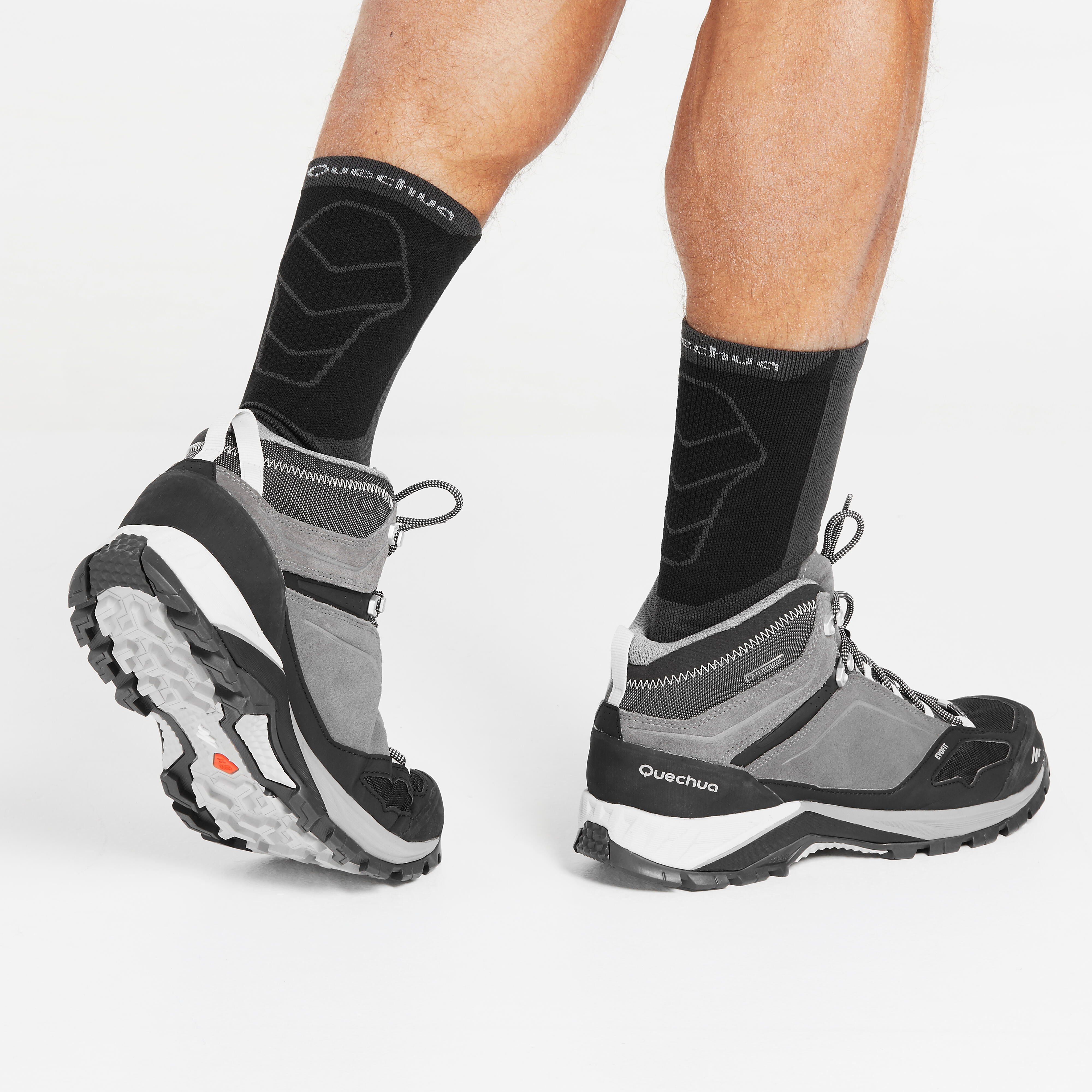 Halfhoge waterdichte bergwandelschoenen voor heren MH500 grijs | QUECHUA |  Decathlon.nl