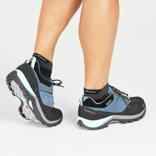Vattentäta skor för vandring i bergstrakter dam MH500 Blå QUECHUA 70