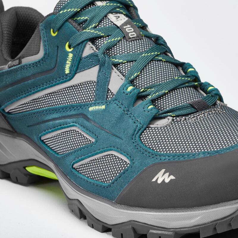 Chaussures imperméables de randonnée montagne - MH100 Bleu - Homme