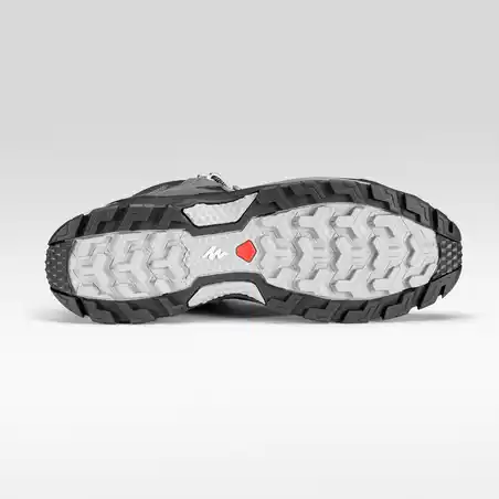Men's mountain walking waterproof shoes MH500 - Grey