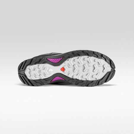 Tenis impermeables mujer para senderismo de montaña MH500 Gris/Violeta
