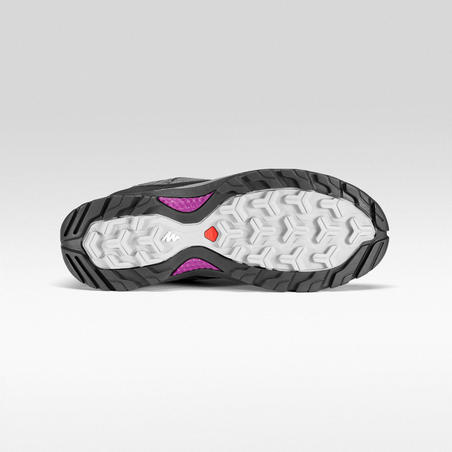 Women's Waterproof Walking Shoes - Pewter/Aubergine