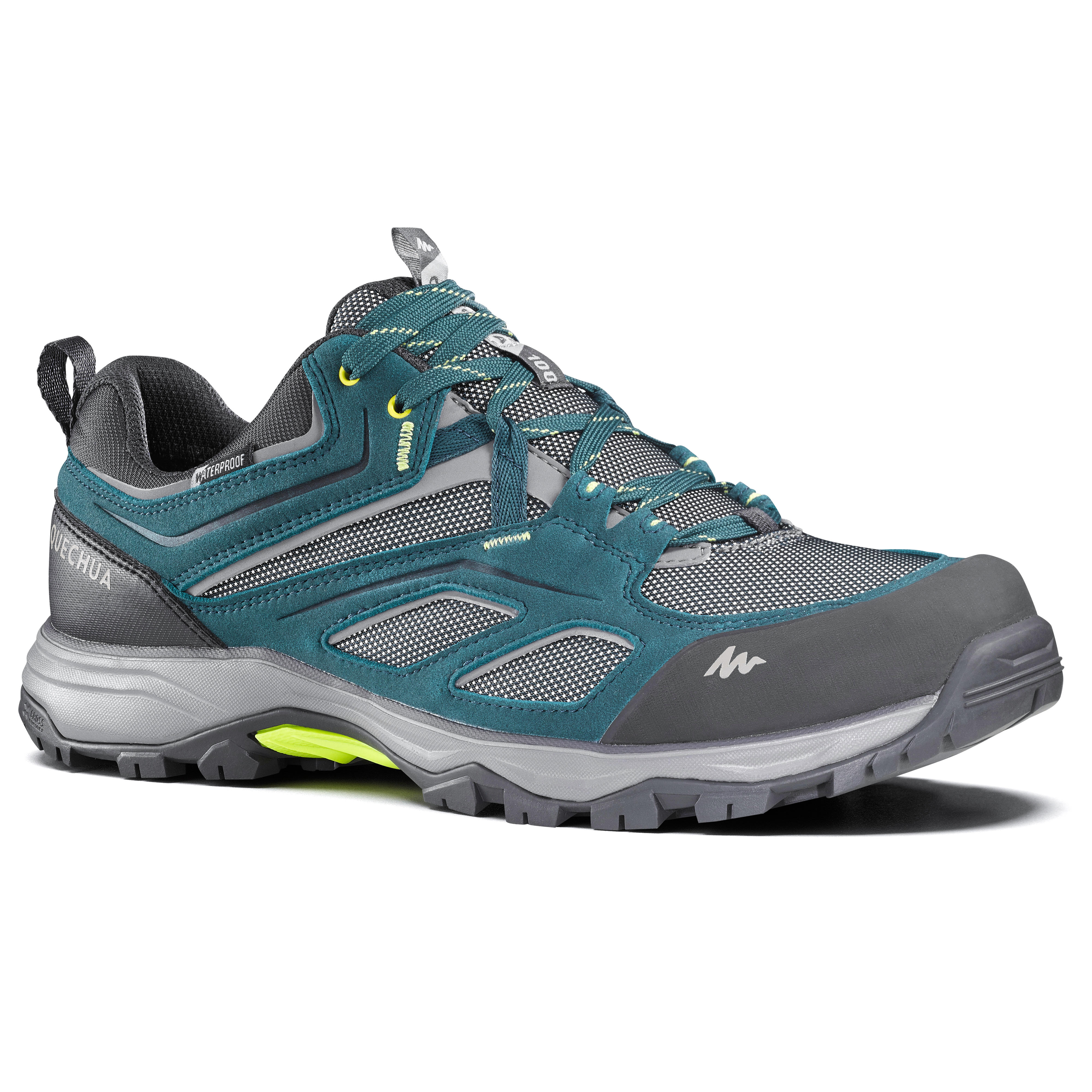 Men's Waterproof Mountain Hiking Shoes MH100 Blue