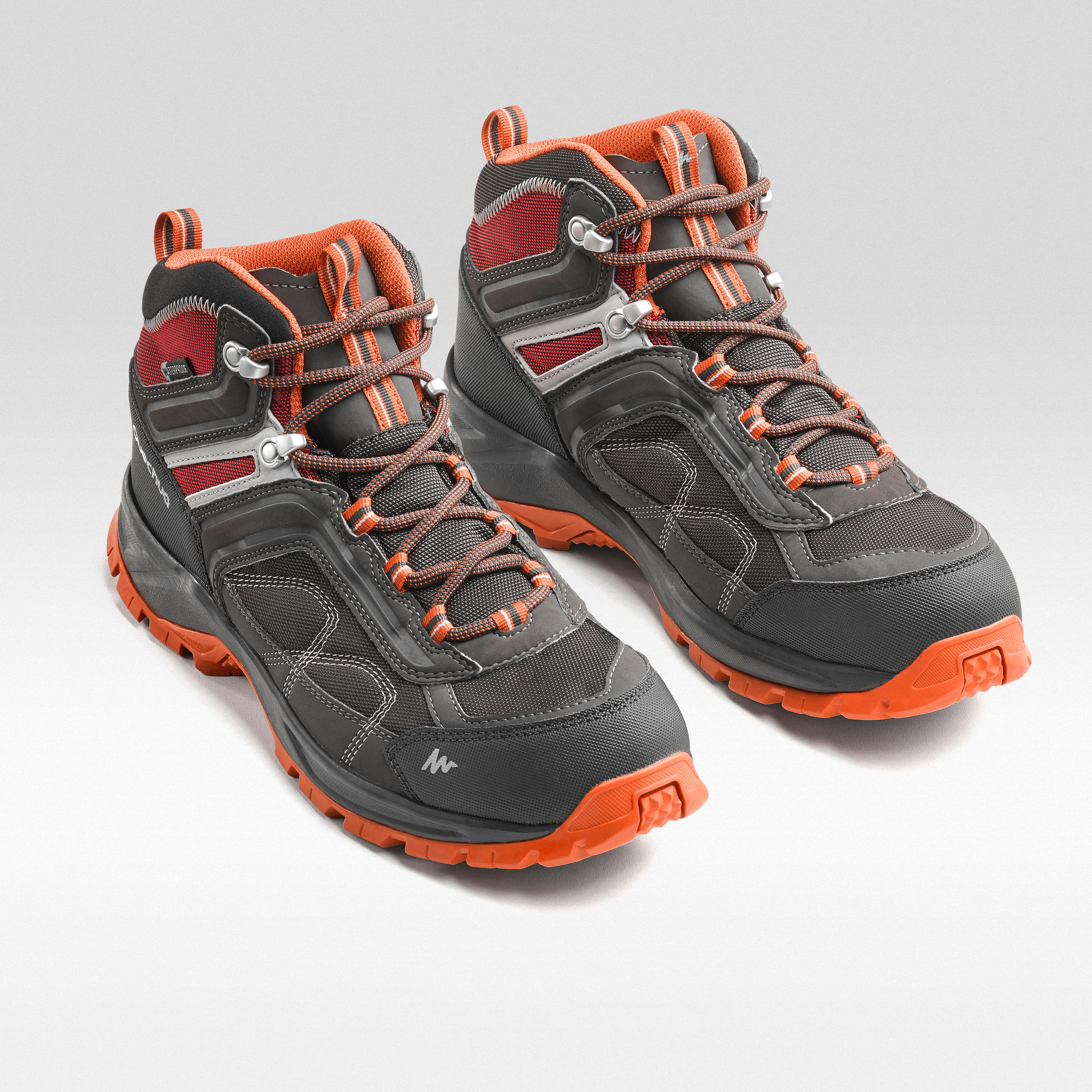 

Men’s Hiking Shoes (Mid Ankle) MH100 Waterproof - Grey/Orange