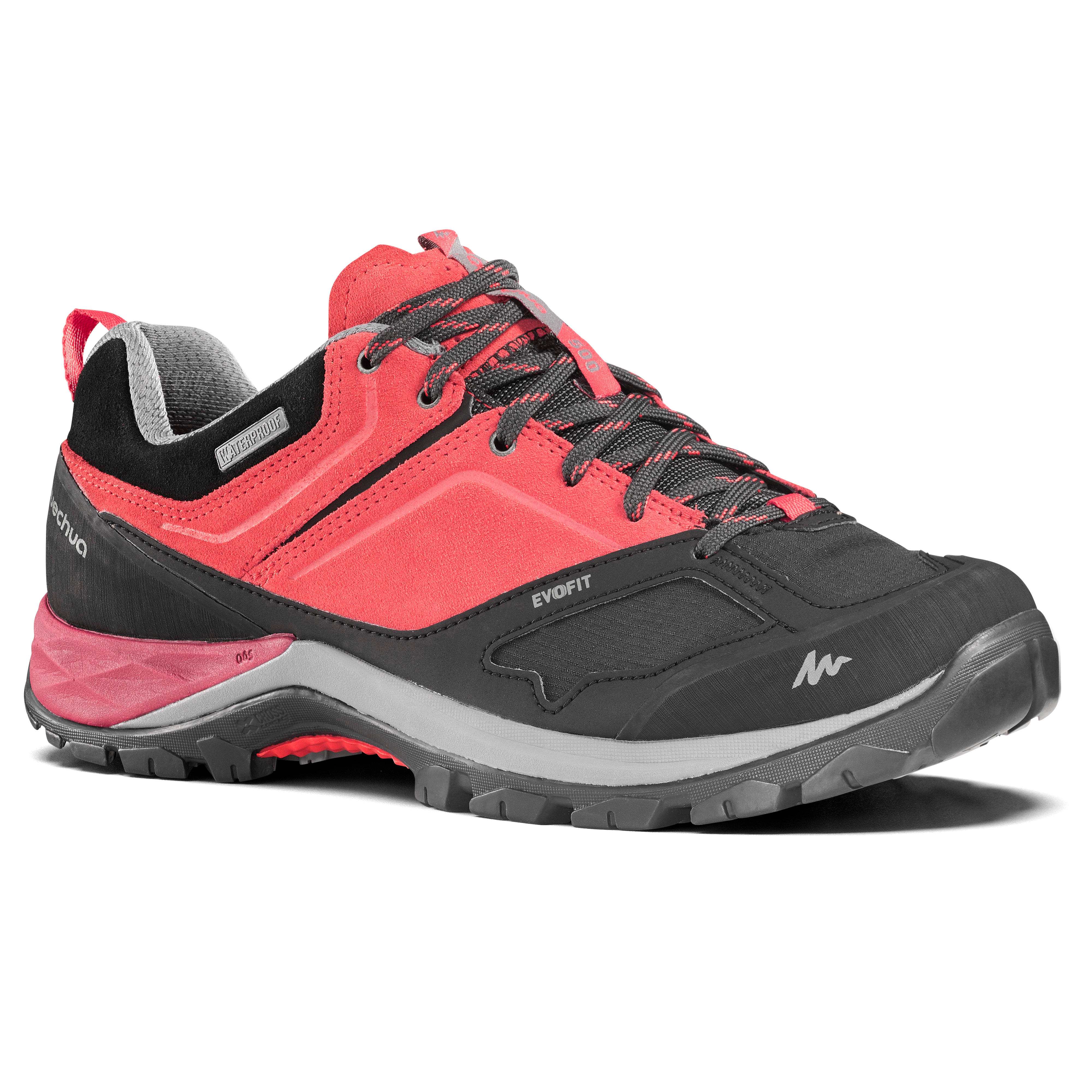 Wanderschuhe Bergwandern MH500 wasserdicht Damen korallenrot Wanderschuhe Bergwandern MH500 wasserdicht Damen korallenrot