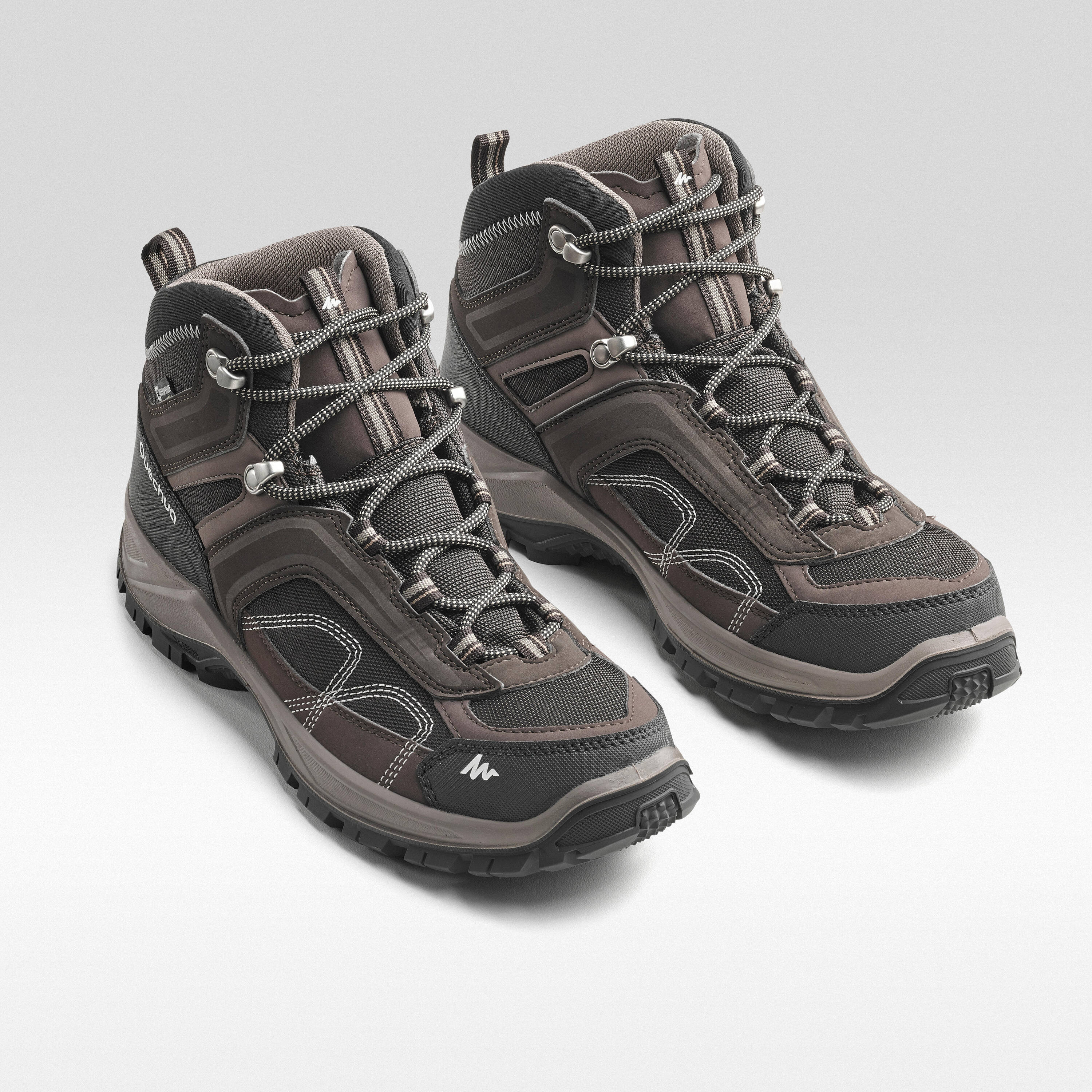 Men’s Hiking Shoes (Mid Ankle) MH100 Waterproof - Brown -  4